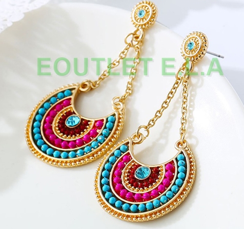 60mm VINTAGE STYLE LUCKY BAG GOLD EARRINGS